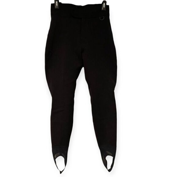 DeNeve Black Ski Stretch Pants w/ Stirrups Size 8P Vintage NWT - Picture 1 of 8